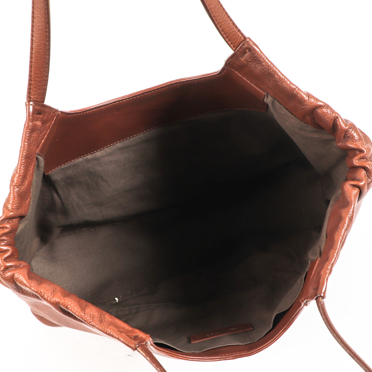 Yves Saint Laurent Brown Leather Hobo Shoulder Bag
