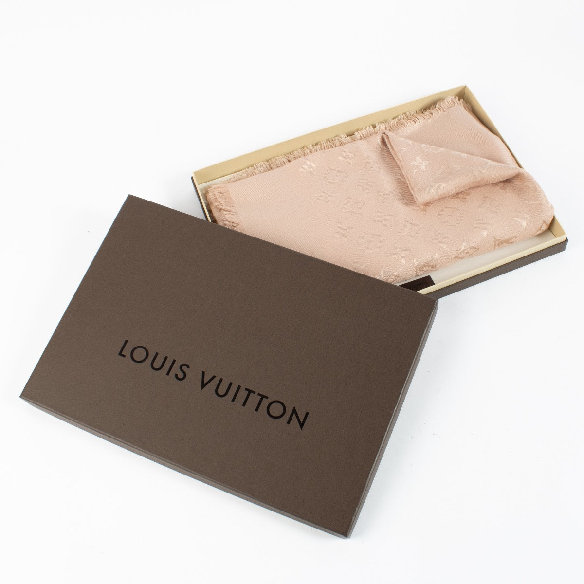 Authentic second hand Louis Vuitton Pink Monogram Classic Shawl on Labellov.com