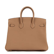 Authentic second hand Hermès Birkin 25 Chai Togo Gold Hardware on www.labellov.com
