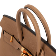 Authentic second hand Hermès Birkin 25 Chai Togo Gold Hardware on www.labellov.com