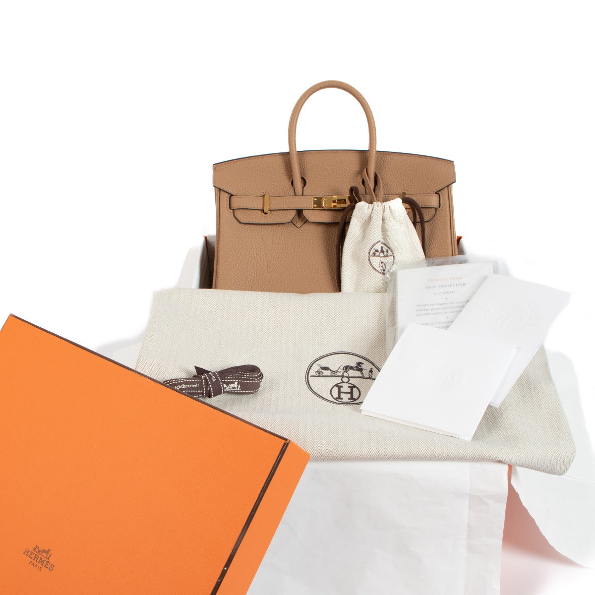 Hermès Birkin 25 Chai Togo Gold Hardware