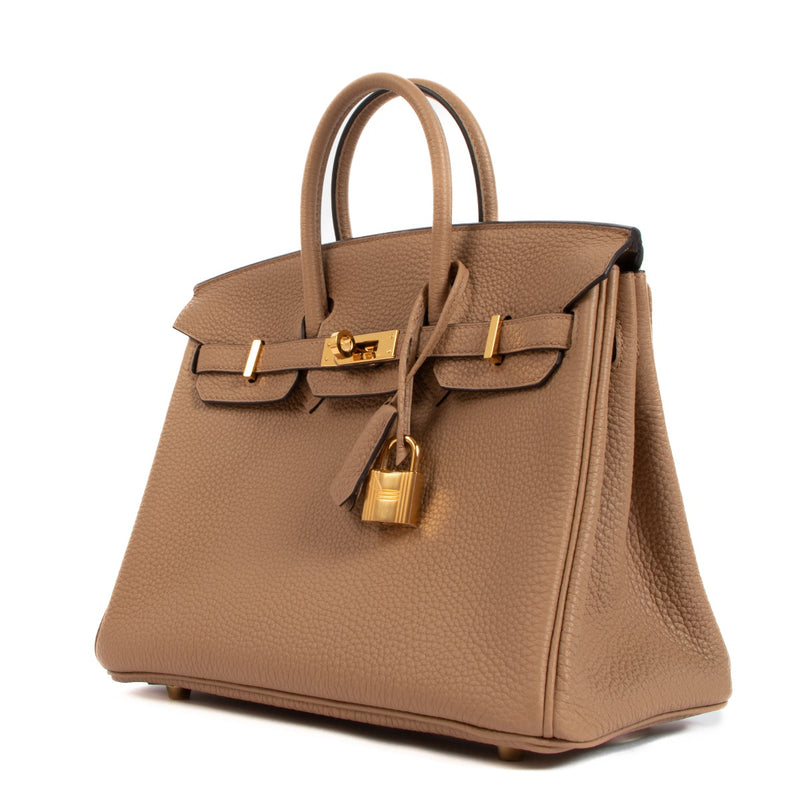 Authentic second hand Hermès Birkin 25 Chai Togo Gold Hardware on www.labellov.com
