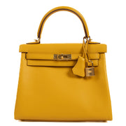 Hermès 2022 Kelly 25 Jaune Ambre Swift