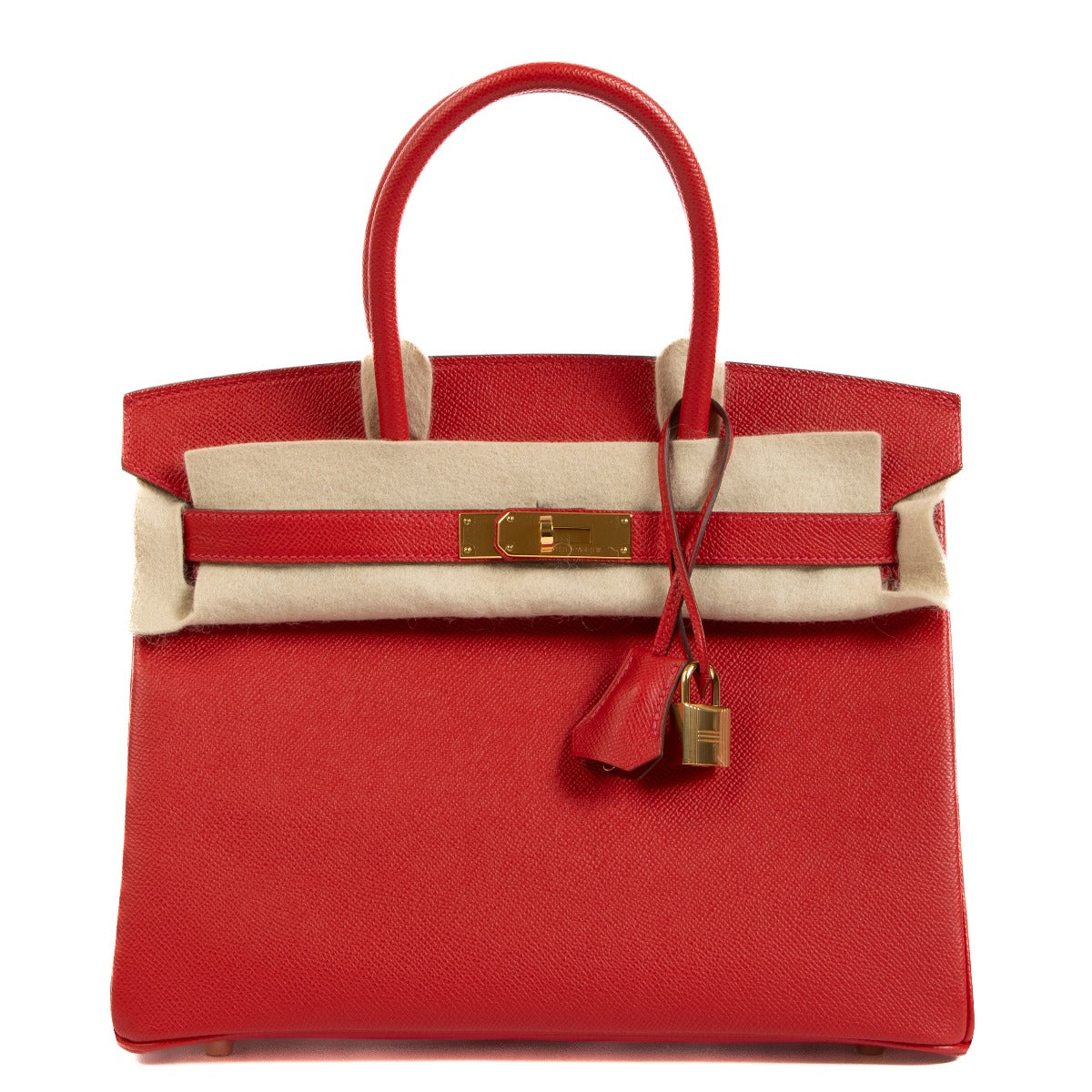 Hermès Birkin 30 Rouge Casaque Epsom GHW