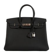 Authentic second hand Hermès 2023 Birkin 35 Black Togo on www.labellov.com