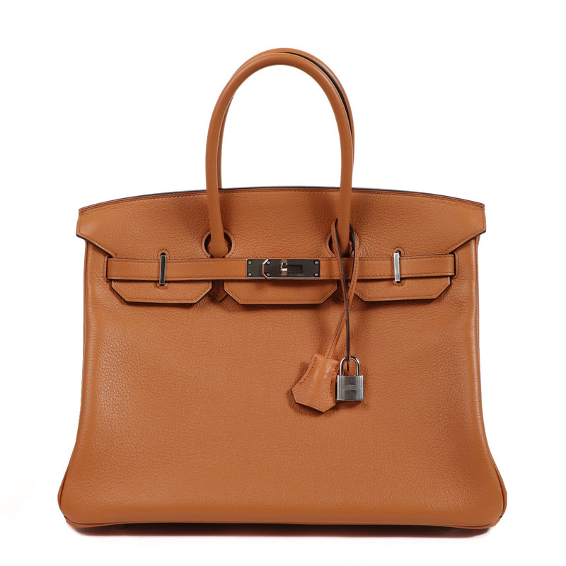 Shop authentic second hand Hermès Birkin 35 Toffee Novillo/Toile H Sea, Surf and Fun PHW on www.labellov.com