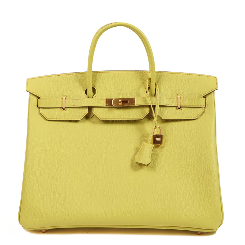 Hermès HSS Birkin 40 Lime & Abricot Epsom Brushed Gold Hardware