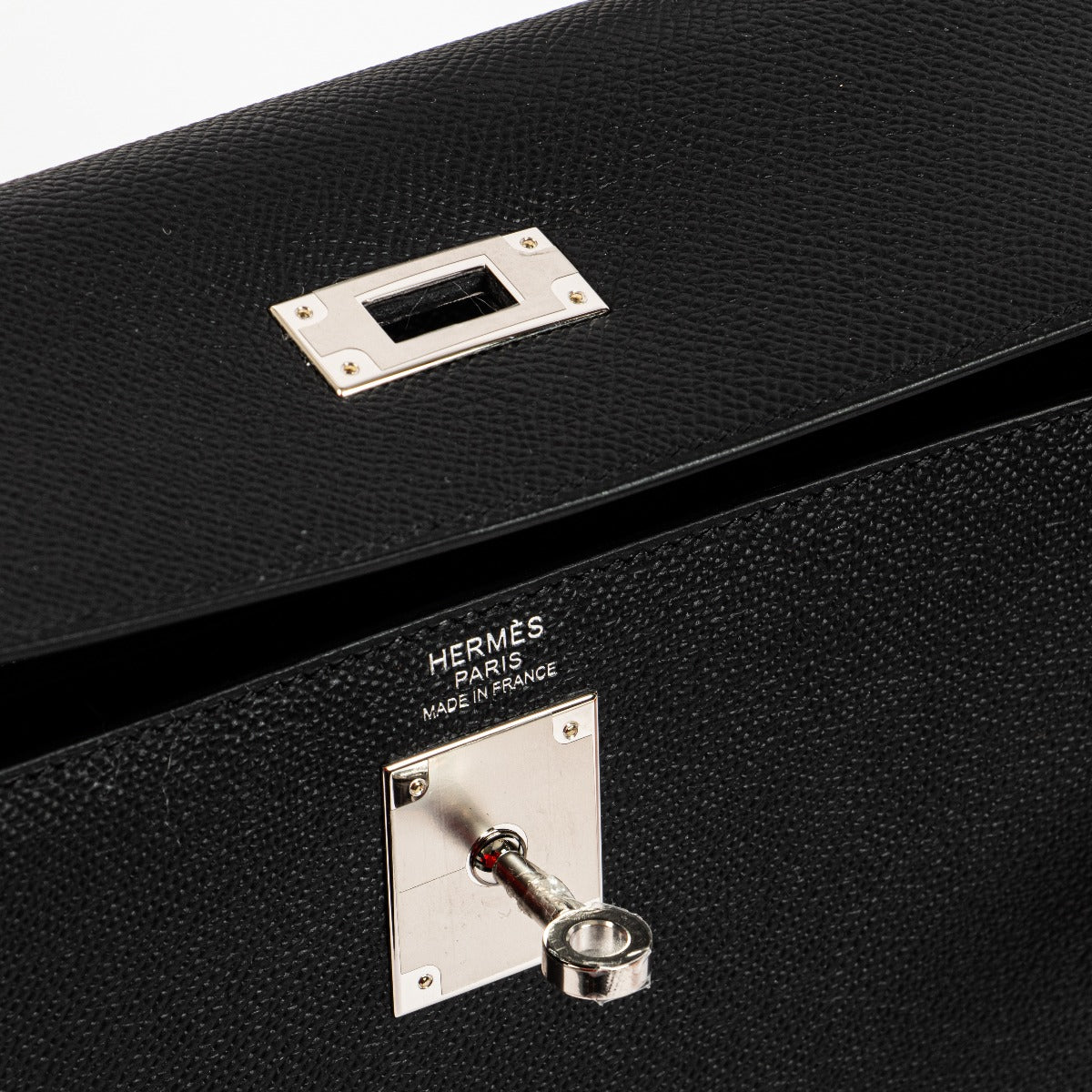 Hermès Kelly 32 Zwart Epsom PHW