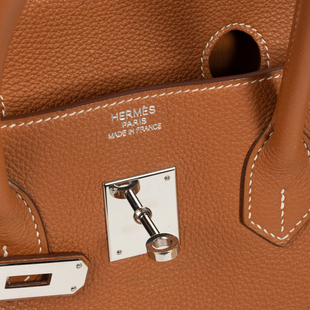 Hermes birkin logo stamp detail