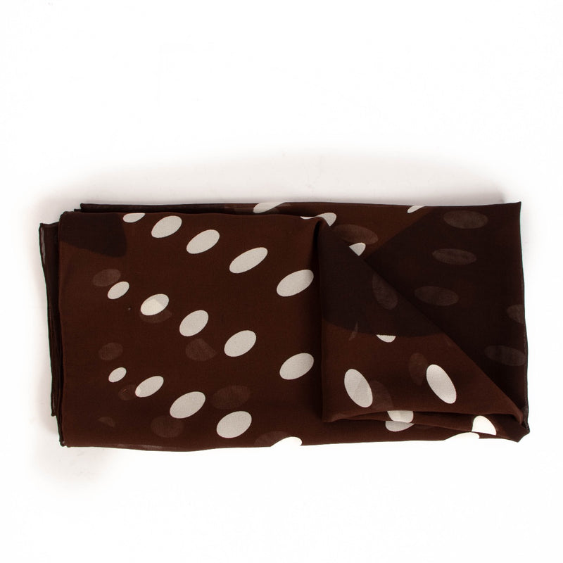 shop 100% authentic second hand Hermès Brown Mousseline Dots Scarf on Labellov.com