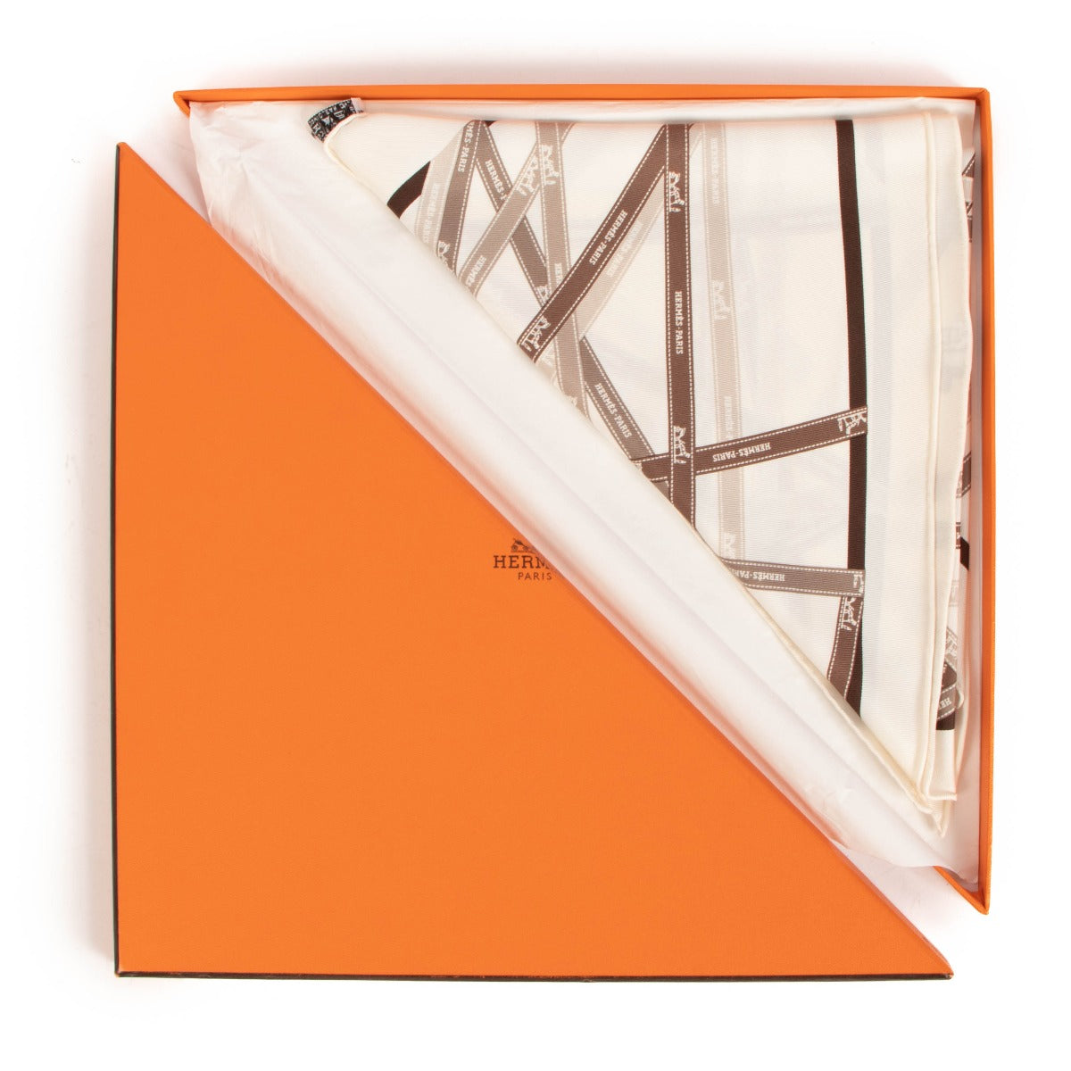 Hermès Bolduc Ribbon Triangle Scarf