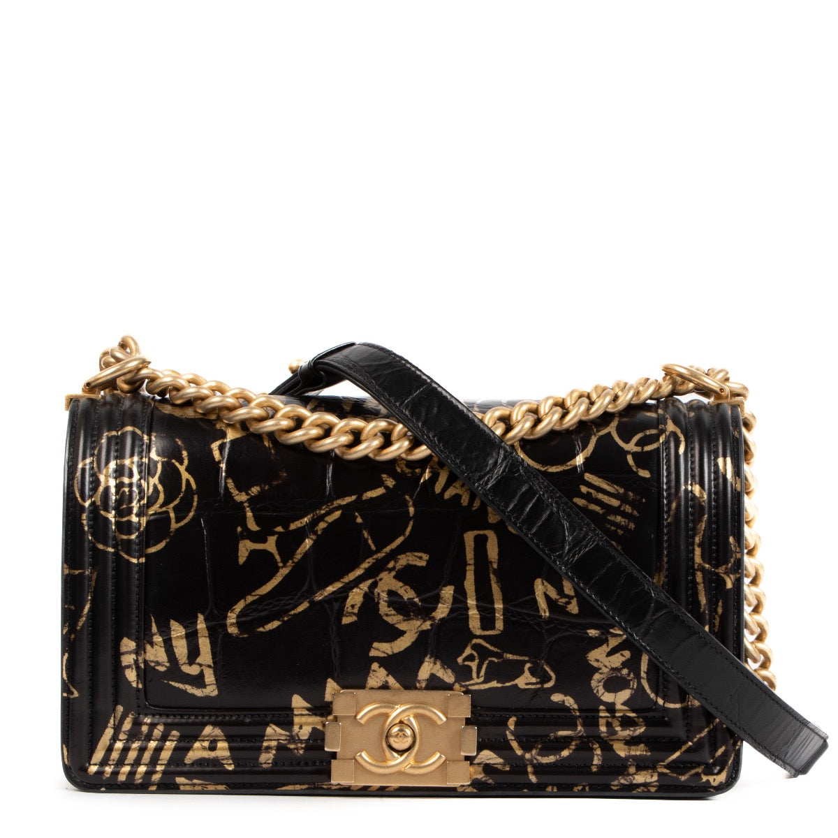 shop 100% authentic second hand Chanel 2019 Medium Embossed Graffiti Boy Bag on Labellov.com