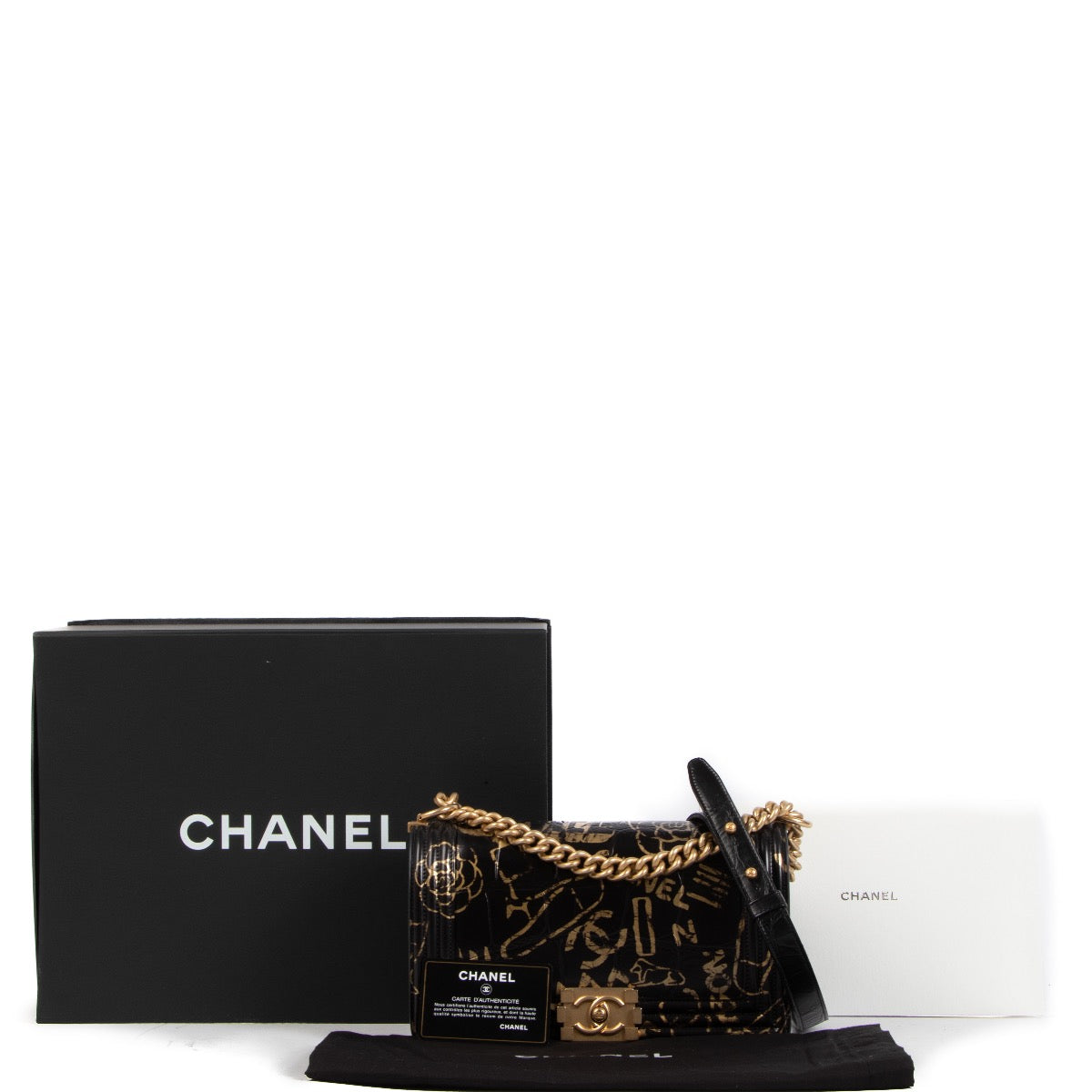 shop 100% authentic second hand Chanel 2019 Medium Embossed Graffiti Boy Bag on Labellov.com
