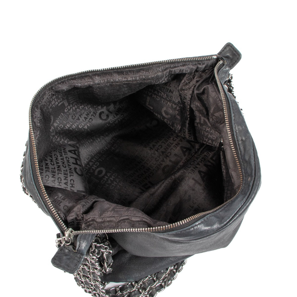 Chanel Zwart Lamsleer Multi Chain Schoudertas