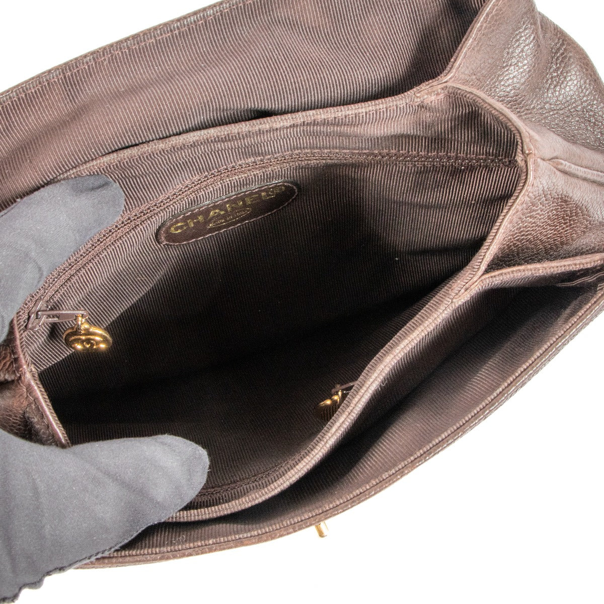 Chanel Brown Caviar Triple CC Vintage Backpack