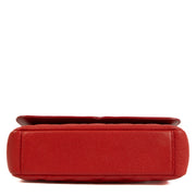 Shop safe online at Labellov in Antwerp, Brussels and Knokke this 100% authentic second hand Chanel Red Caviar Leather CC Filigree Classic Flap Bag