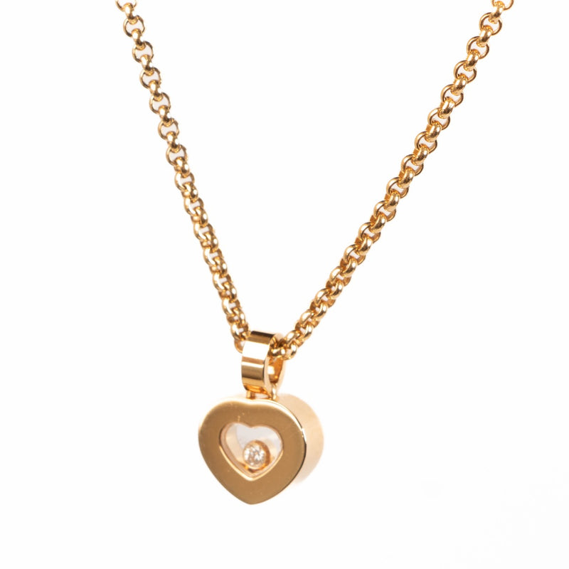 shop 100% authentic second hand Chopard Gold Happy Diamonds Necklace on Labellov.com