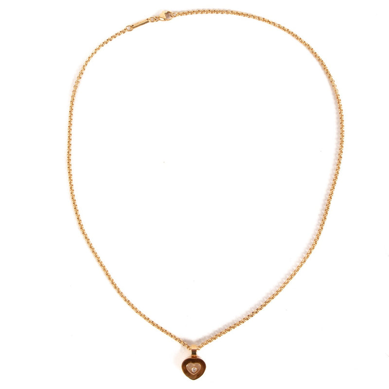 shop 100% authentic second hand Chopard Gold Happy Diamonds Necklace on Labellov.com