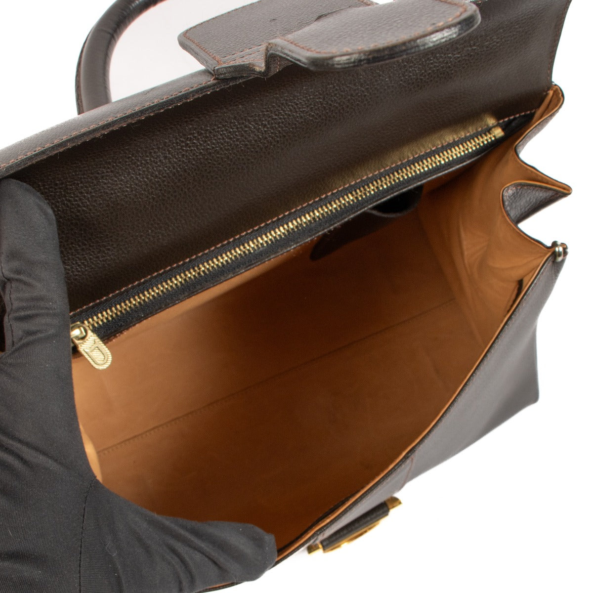 Delvaux Brillant MM Brown Jumping Calf