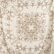 Givenchy White Hardware Print Wool Scarf