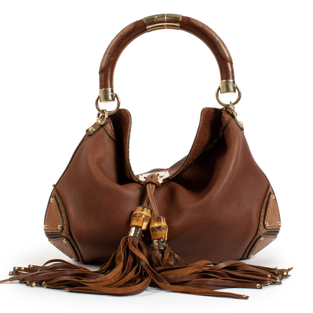 Gucci Brown Leather Medium Indy Bag
