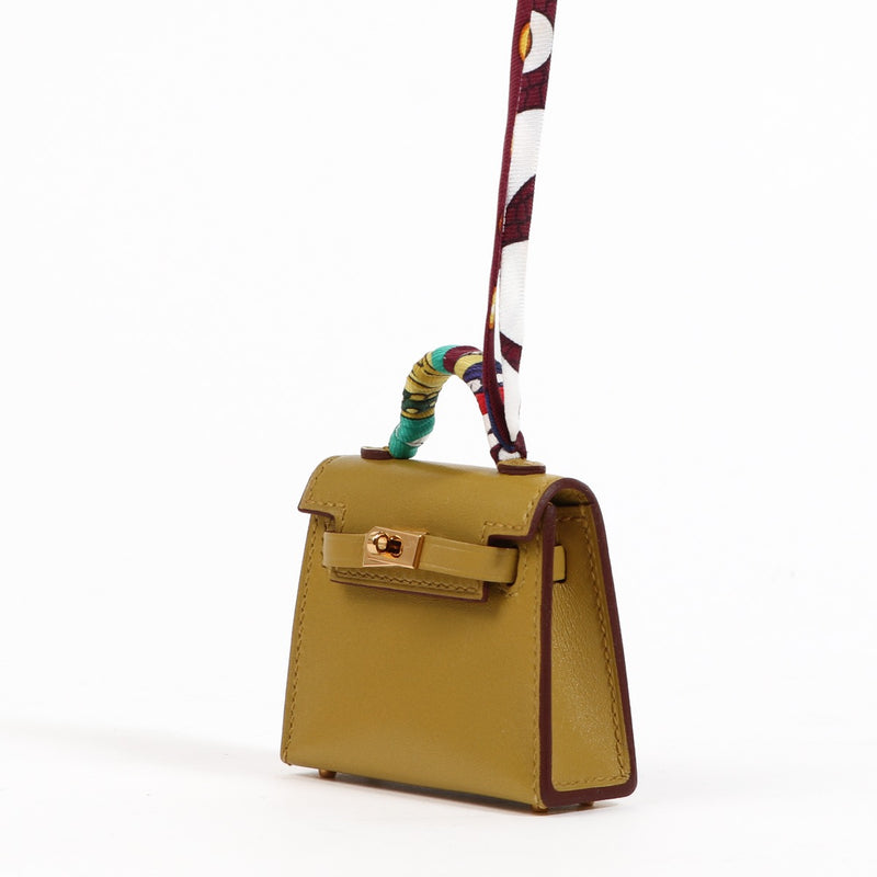 Hermès Micro Kelly Twilly Charm Cardamome Tadelakt