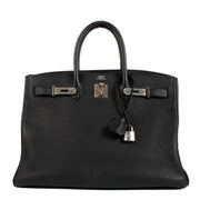 Authentic second hand Hermès Birkin 35 Black Togo Palladium Hardware on www.labellov.com