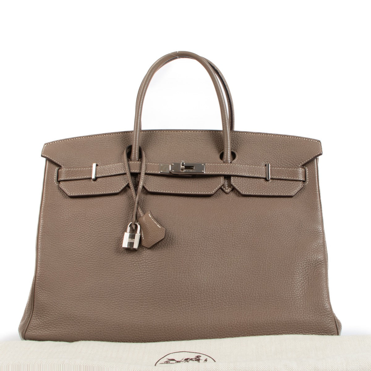 Hermès 2010 Birkin 40 Taurillon Clemence Etoupe