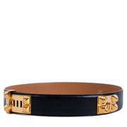 authentic second hand Hermès black collier de Chien belt on Labellov.com