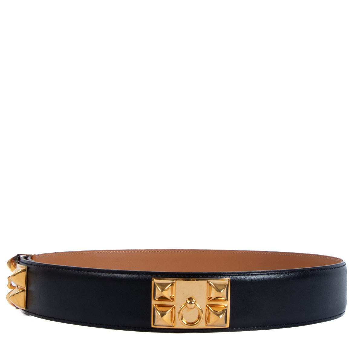 authentic second hand Hermès black collier de Chien belt on Labellov.com