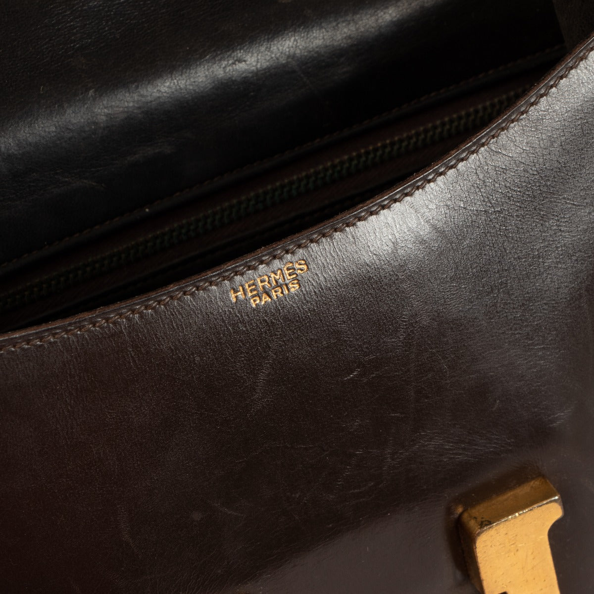 Hermès Vintage Constance 23 Bruin Box GHW