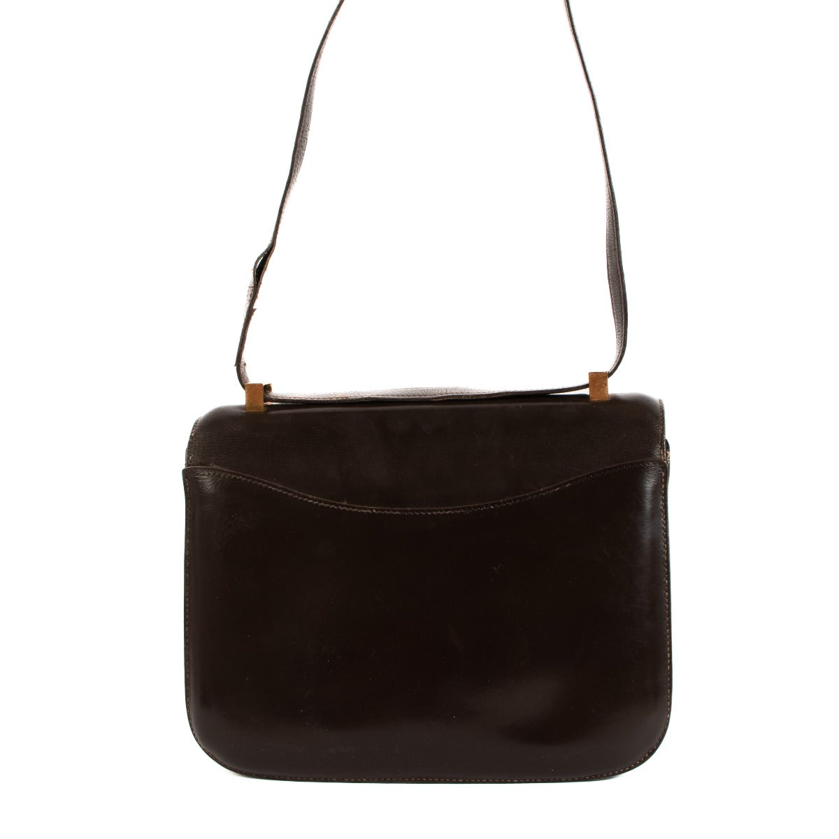authentic second hand Vintage Hermès Brown Constance Shoulder bag on www.Labellov.com