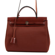 Hermès Herbag 31 Zip Retourné Rough H Toile Officier/Hunter