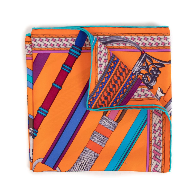 Hermès Orange Scarf Silk