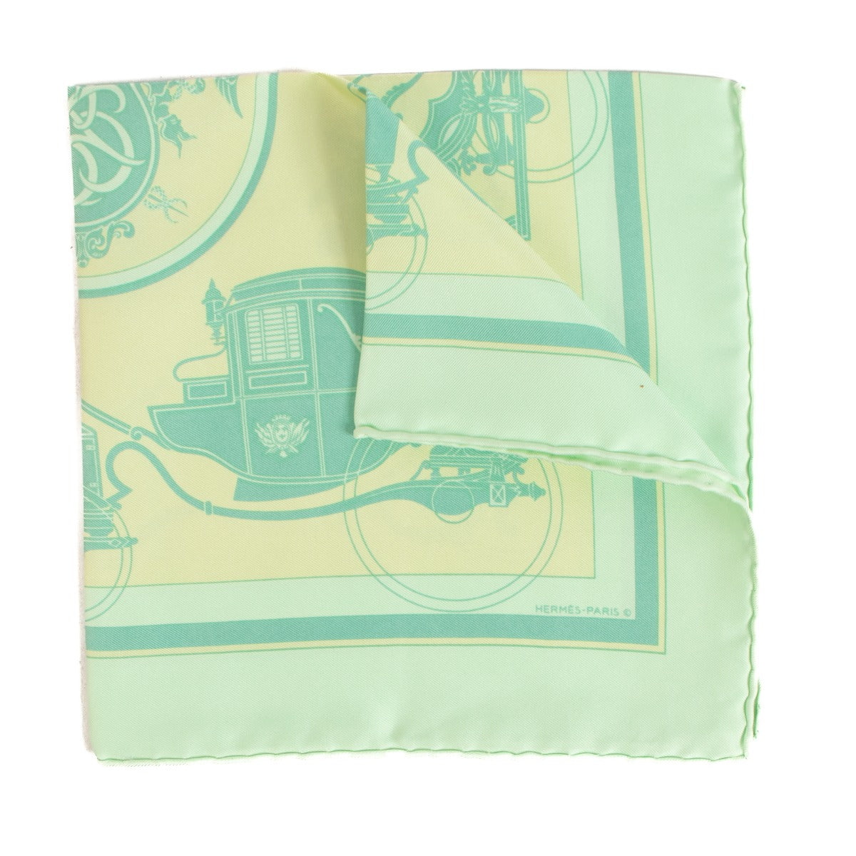 Hermès Ex Libris Pocket Square 40 Silk Scarf