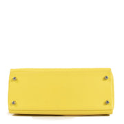 Authentic second hand Hermes Kelly 28 Lime Yellow on www.labellov.com