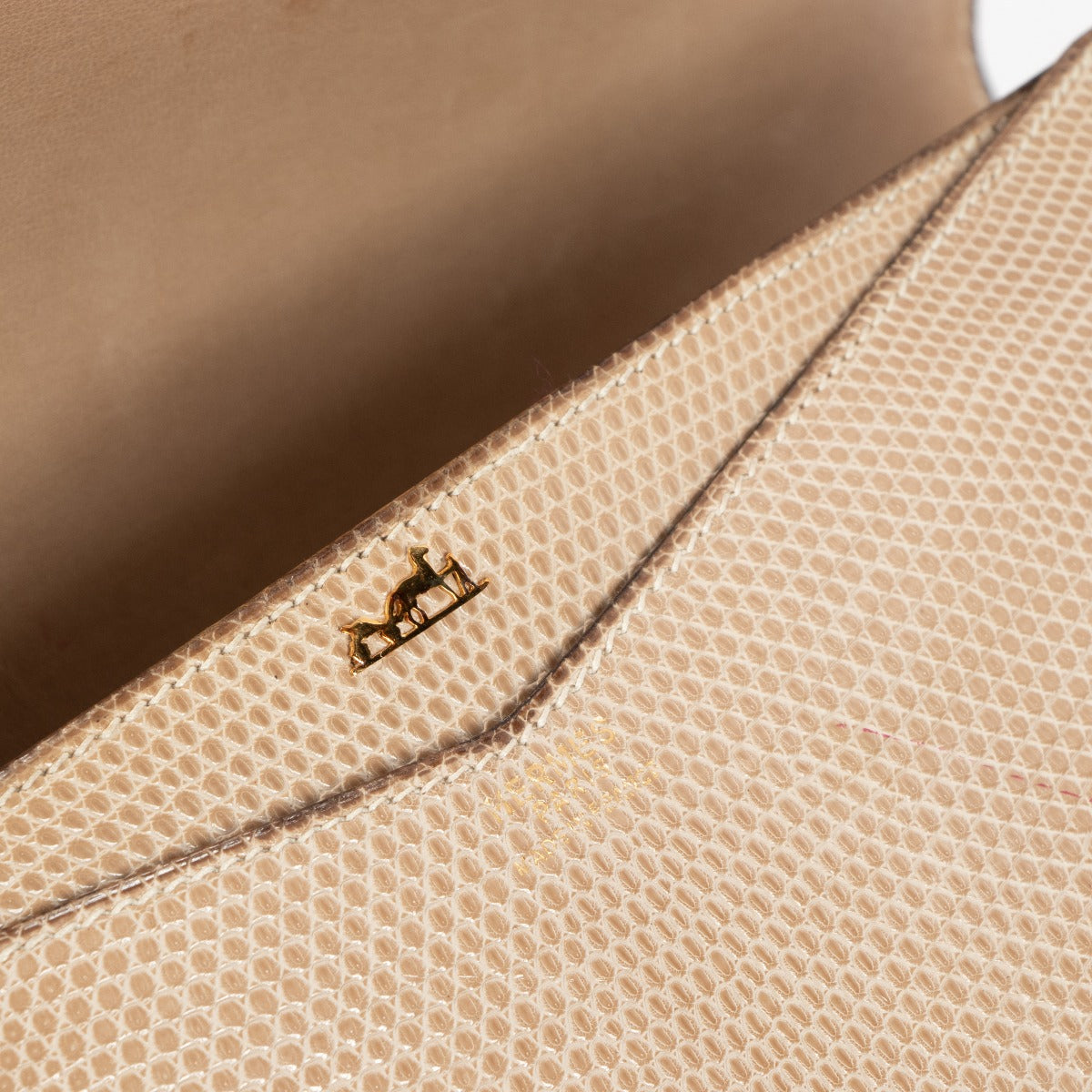 Hermès Pan Ficelle Vintage Clutch van hagedissenleer