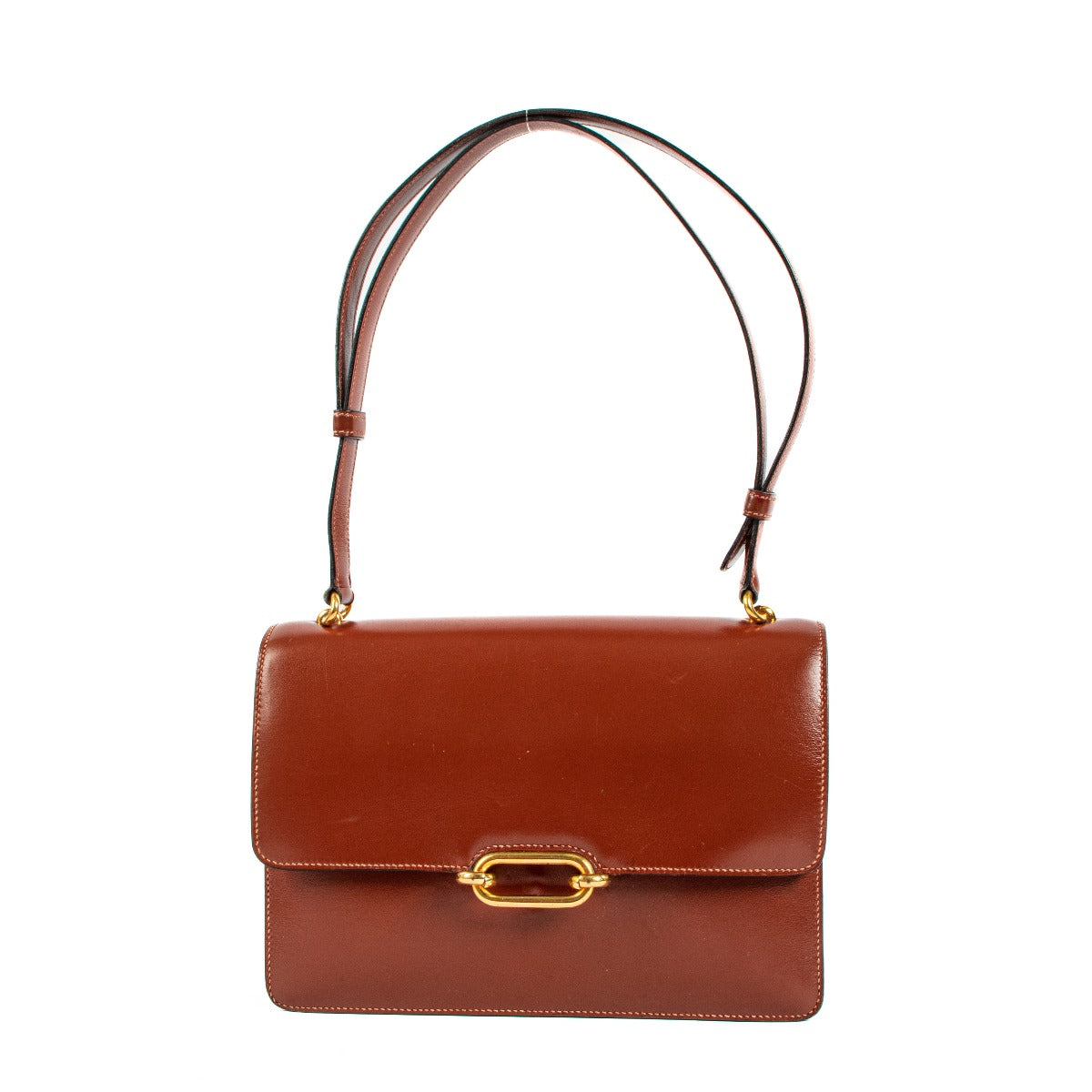 Hermès Fonsbelle Brique Box Vintage Shoulder Bag