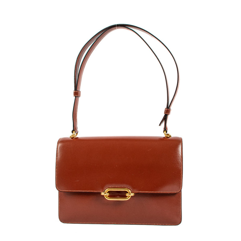 Hermès Fonsbelle Brique Box Vintage Shoulder Bag