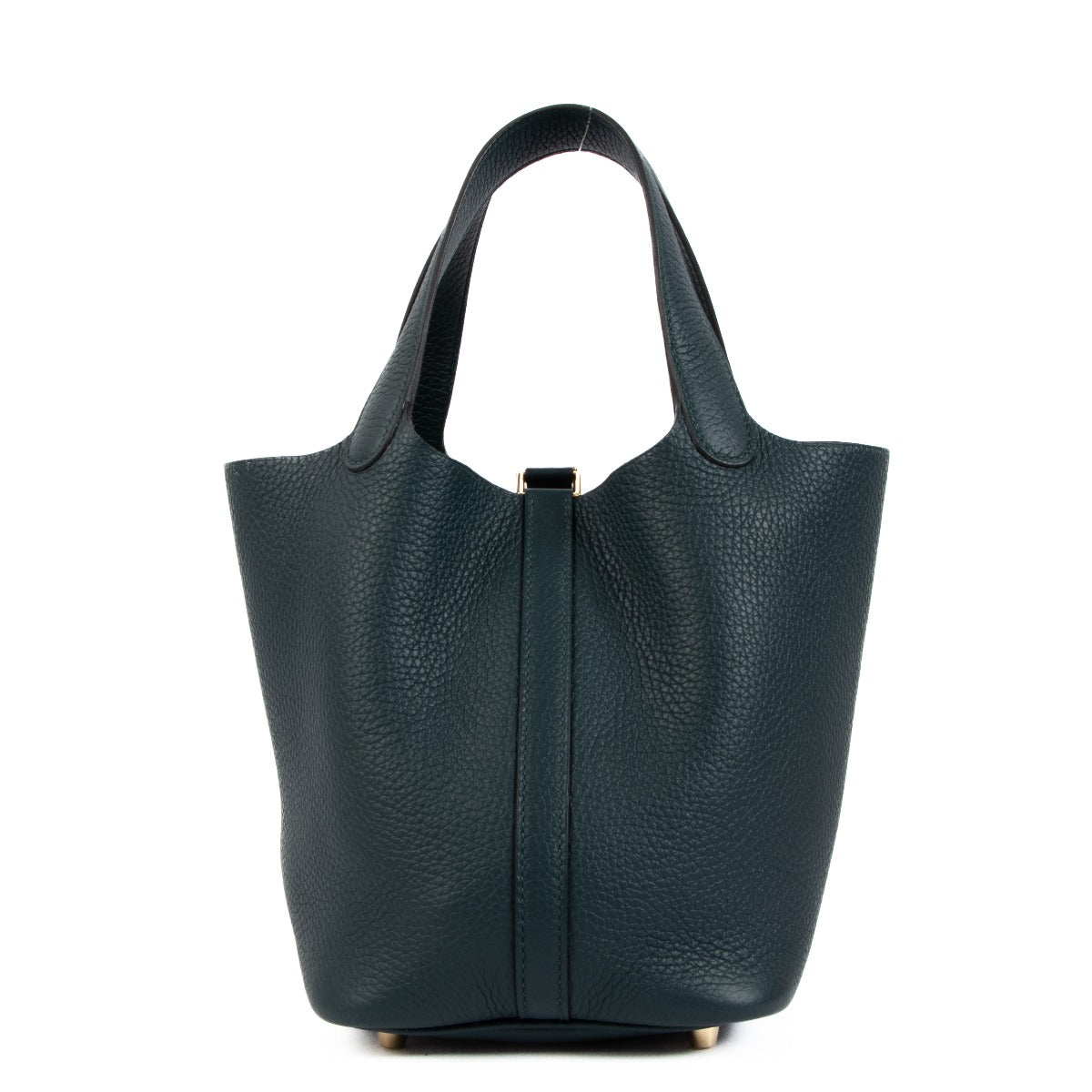 Shop Second hand pre-owned Hermès Mini Picotin 18 Lock Green on www.labellov.com