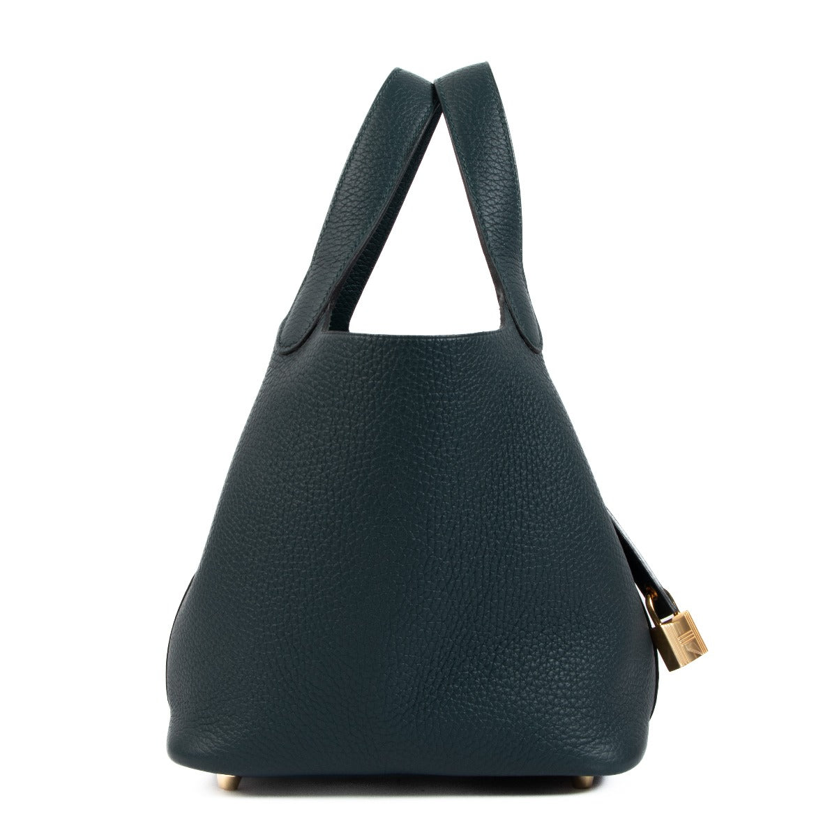 Shop Second hand pre-owned Hermès Mini Picotin 18 Lock Green on www.labellov.com