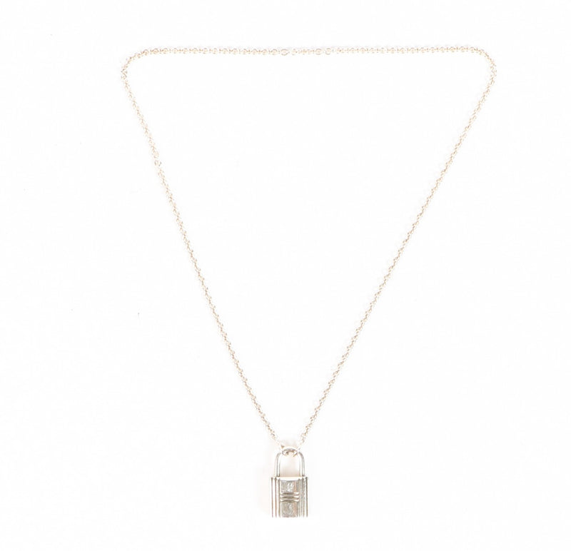 Hermès Vintage Silver Cadena Lock Necklace