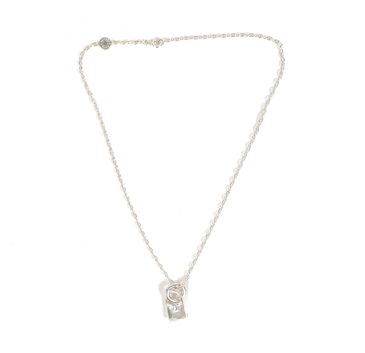 Hermès Silver Evelyne Pendant Necklace