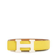 Hermès Lime/Gold Reversible Mini Constance Belt 24mm