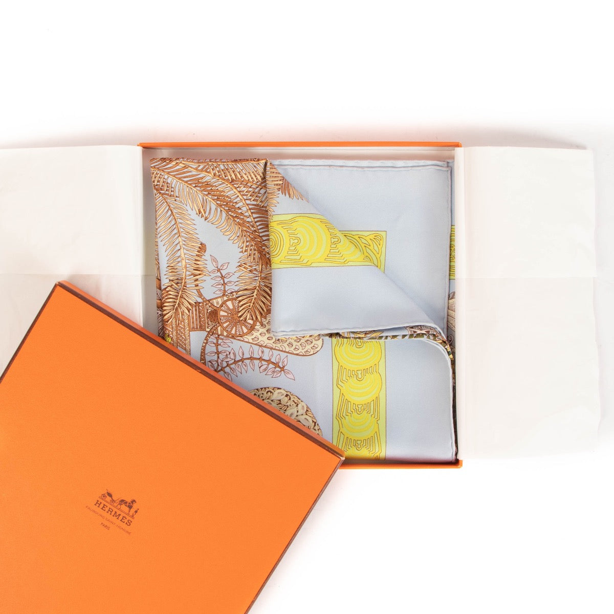 shop 100% authentic second hand Hermès Blue 90 Scarf on Labellov.com
