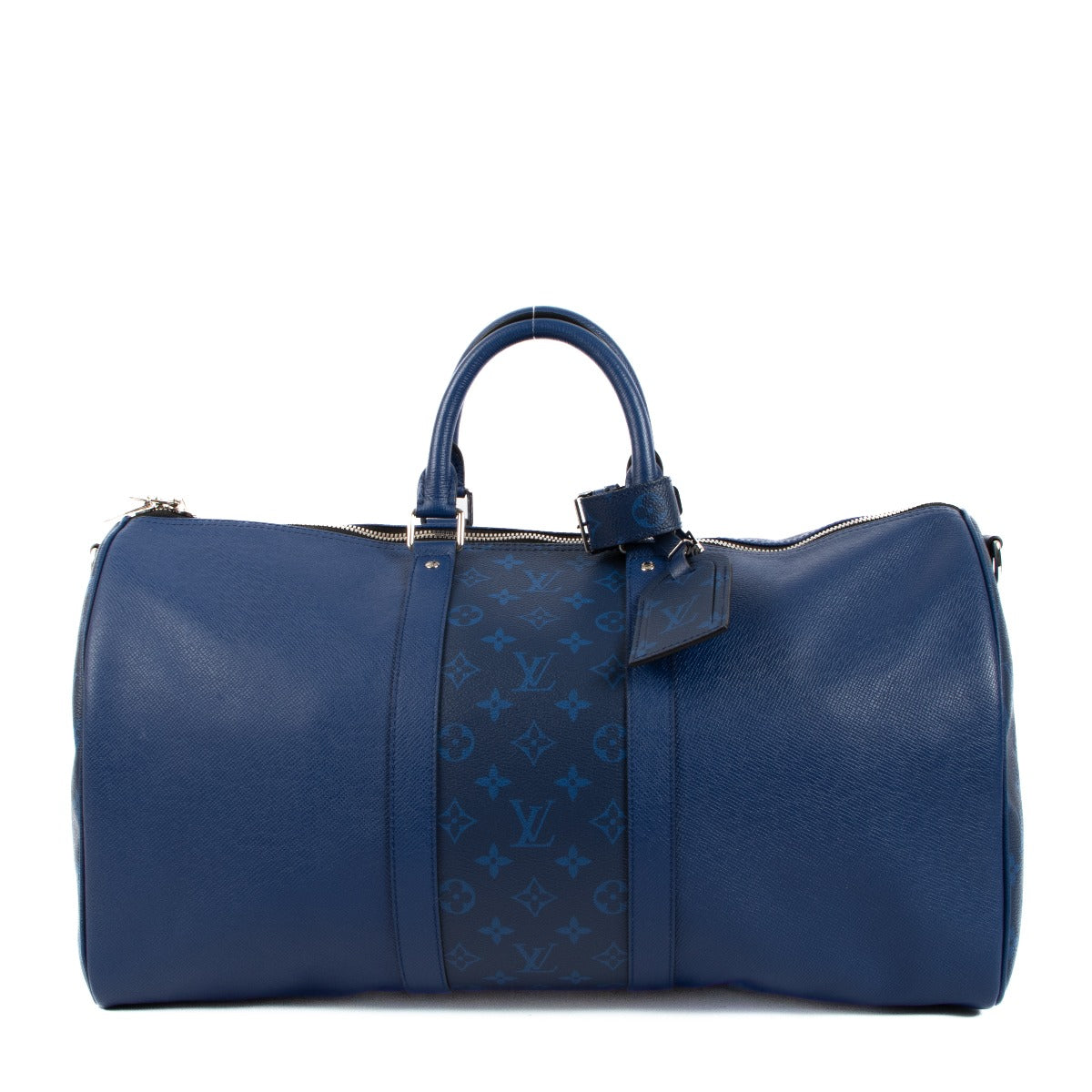 Sac de voyage Louis Vuitton Keepall Bandoulière 50 Bleu Taigarama
