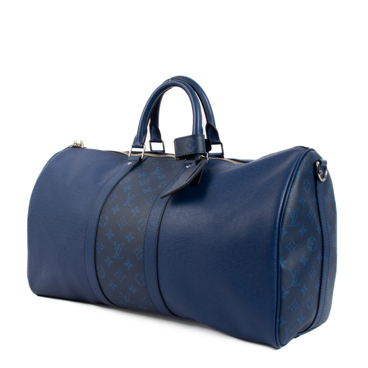 Sac de voyage Louis Vuitton Keepall Bandoulière 50 Bleu Taigarama