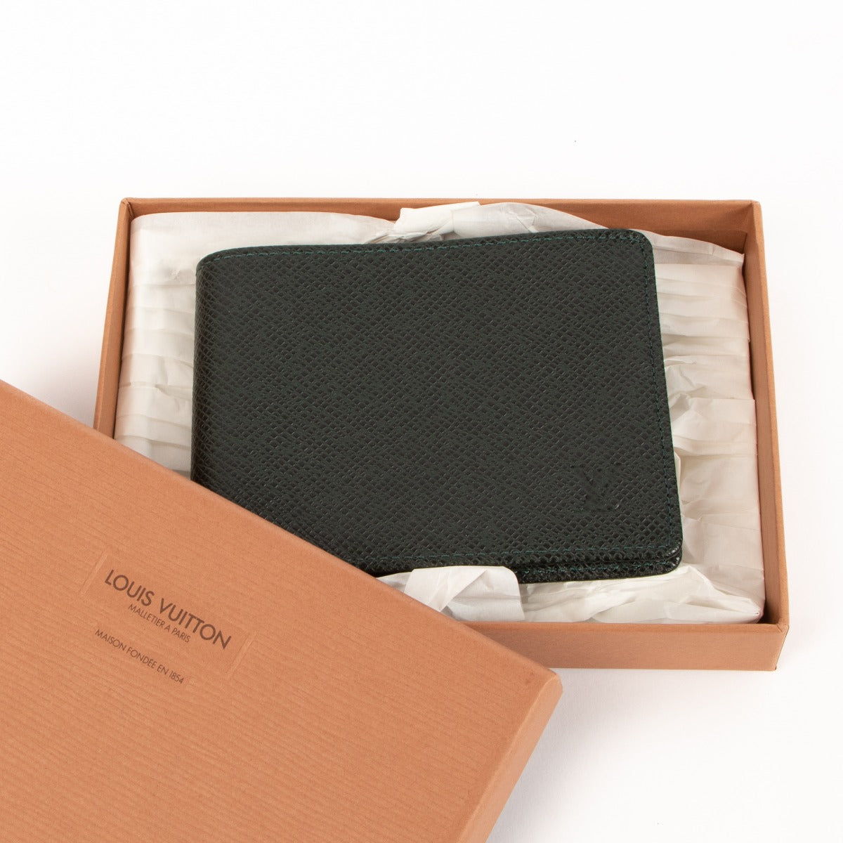 Louis Vuitton Epicea Groene Taiga Slanke Portemonnee