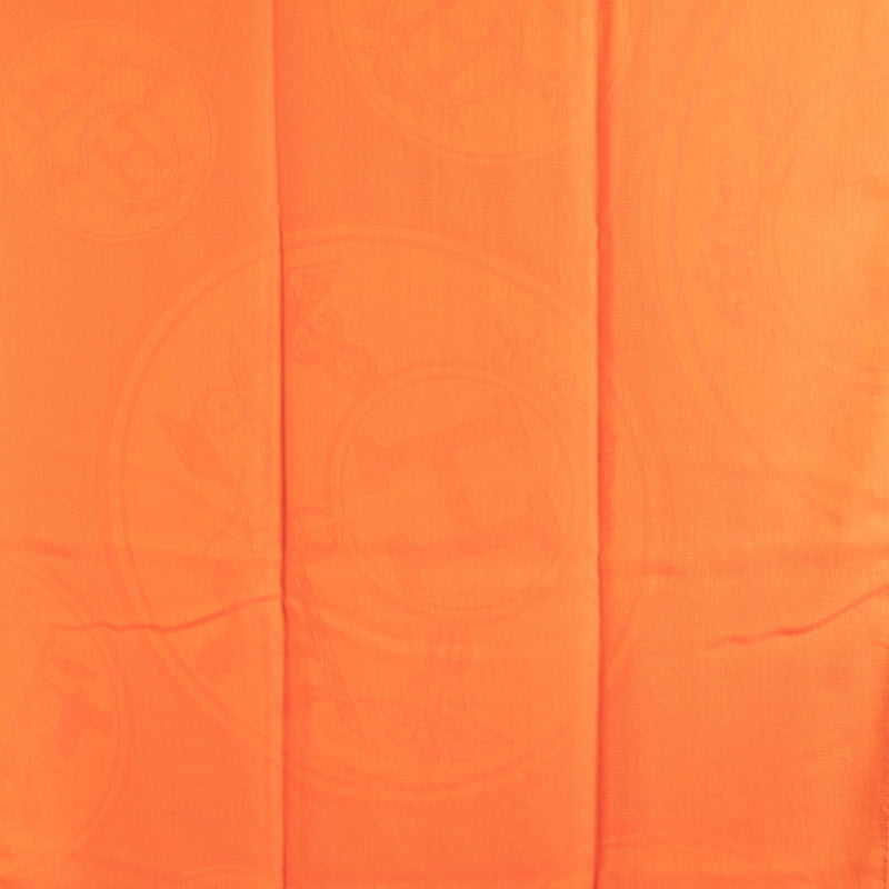 shop 100% authentic second hand Hermès New Libris Orange Cashmere Scarf on Labellov.com