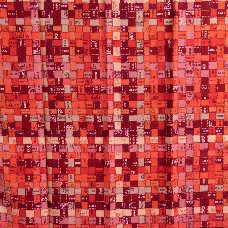 Shop a 100% authentic Hermès Red Bolduc Au Carré Cashmere And Silk Scarf on Labellov.com.